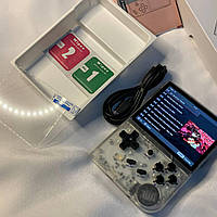 Игровая приставка Anbernic RG35XX , встроенная 64GB белый-прозрачный Карманная ретро портативная консоль