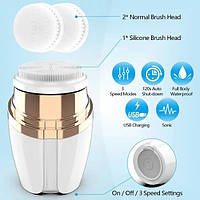 Щітка для обличчя Sonis Facial Cleansing Brush LT-606 з насадками | Електрична щітка для очищення обличчя