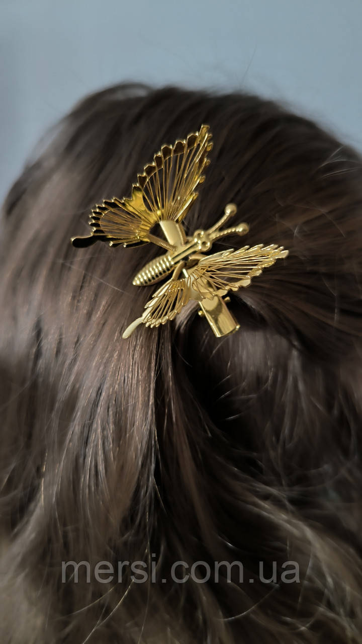 Шпилька для волосся "Метелик 3D" з крилами, що рухаються.