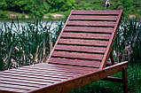 Шезлонг дубовий (лежак, крісло-шезлонг) для тераси, саду та дачі, виконаний зі 100% дуба, дачні меблі, фото 2
