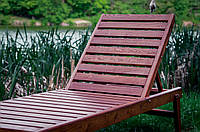 Шезлонг дубовый (лежак, кресло-шезлонг) для террасы, сада и дачи, выполнен из 100% дуба, дачная мебель