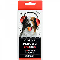 Набор двусторонних цветных карандашей Kite Dogs K22-054-1 24 цвета h