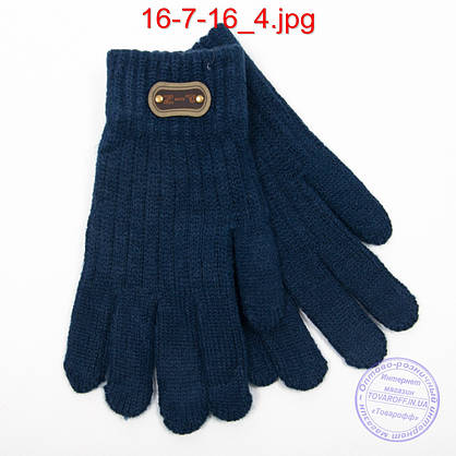 Оптом ангорові рукавички для хлопчиків - №16-7-16, фото 2