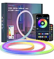 Led лента CHACOKO USB RGB с IC Neon 2M LED Strip Новый, поврежденная коробка Пульт дистанционного управления