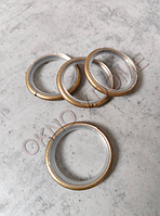 Кольцо тихое металлическое для карниза 25мм (упаковка 10 шт), цвет антик