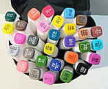 Набір скетч-маркерів 30 кольорів, у сумці / Набір двосторонніх фломастерів / BV820-30, фото 3