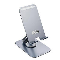 Тримач HOCO Ivey dual axis rotating metal tablet desktop holder PH50 Plus 360° 4.5-12 дюймів grey