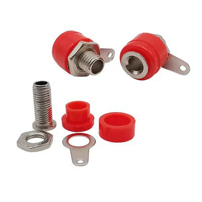 Гніздо для штекера-банана, 15*11 мм - червоне