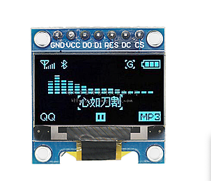 OLED LCD ЖК дисплей/экран 0,96" 2,7х2,8см 128x64, 7pin - синий, фото 1