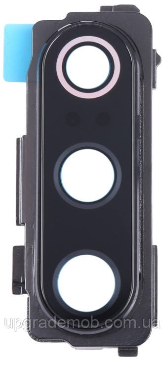 Скло камери Xiaomi Mi 9 з рамкою чорного кольору Piano Black, фото 1