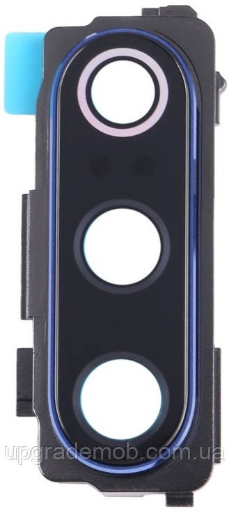 Скло камери Xiaomi Mi 9 з рамкою синього кольору Ocean Blue, фото 1