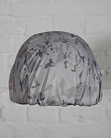 Зимний камуфляжный чехол на шлем с ушами "Стандарт" в белом мультикаме. Защитный кавер Oxford ААА