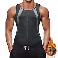 Майка Мужская для Бега Zipper vest YN-223 для Похудения | Неопреновый Спортивный Корсет