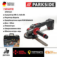 Нова акумуляторна безщіточн болгарка зНімеччин Parkside Performanc PWSAP 20 D4/аккумуляторн углова шліфмашин