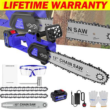 Електропила Chain Saw 10'', Ланцюгова пила, Акумуляторний апарат для різання дров, фото 1