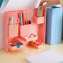 Органайзер Folding Storage Box для канцелярського приладдя, Підставка для канцелярії, Кейс для дрібниць, фото 3