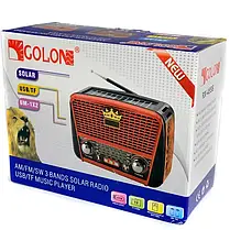 Радіо RX-BT455S Golon FM, ФМ приймач з флешкою, Переносний радіоприймач, фото 3