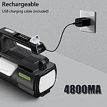 Ручний акумуляторний ліхтар KE-47715 KLAUS rechargeable flashlight 4800mA, Кемпінговий ліхтарик, фото 3