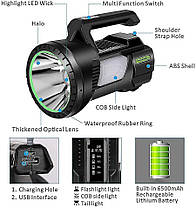 Ручний акумуляторний ліхтар KE-47715 KLAUS rechargeable flashlight 4800mA, Кемпінговий ліхтарик, фото 6