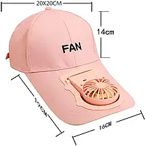 Кепка з Вентилятором Fan RS-75, Бейсболка з охолоджувальним Пристроєм у Козирку, фото 5