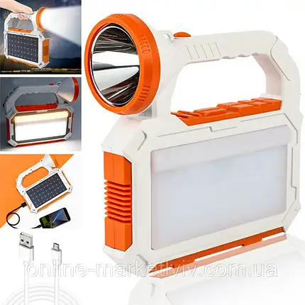 Ліхтар OKGO FA-7009 Multifunctional solar portable lamp, Мультифункціональний ліхтарик, фото 1