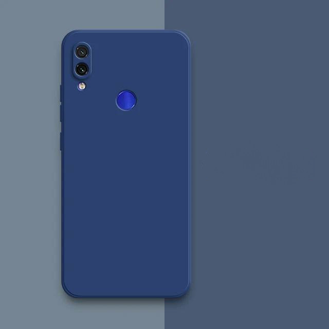 Силіконовий чохол-захист камери для Xiaomi Redmi Note 7 синій матовий soft touch бампер із мікрофіброю