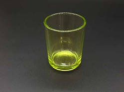 Скляна банка для свічок. Колір зелений. 65х55мм 90мл / Скляна банка для свічок. Колір зелений. 65х55мм 90мл