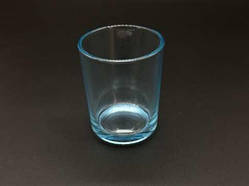 Скляна банка для свічок. Колір блакитний. 65х55мм 90мл / Скляна банка для свічок. Колір блакитний. 65х55мм 90мл