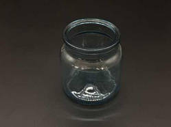 Скляна банка для свічок. Колір блакитний. 65х55мм / Скляна банка для свічок. Колір блакитний. 65х55мм