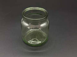 Скляна банка для свічок. Колір зелений. 65х55мм / Скляна банка для свічок. Колір зелений. 65х55мм