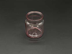 Скляна банка для свічок. Колір рожевий. 65х55мм / Скляна банка для свічок. Колір рожевий. 65х55мм