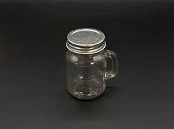 Скляна банка для свічок з металевою кришкою 85х50мм / Скляна банка для свічок з металевою кришкою 85х50мм