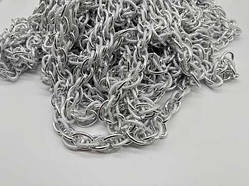 Ланцюжок для сумок з роз'ємними ланками. Колір срібний. 13,7мм / Ланцюжок для сумок з роз'ємними ланками. Колір срібний. 13,7мм