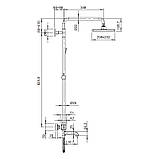 Душова колона з термостатичним змішувачем Koer KB-57011-01 (Кольоровий) (KR4724), фото 2