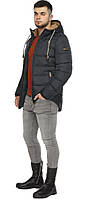 Чоловіча зимова зручна курточка колір графіт модель 63537