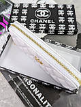 Жіночий гаманець Chanel великий — Шанель білий, фото 2