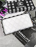 Жіночий гаманець Chanel великий — Шанель білий, фото 4