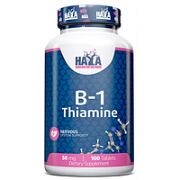 Вітаміни Haya Labs Vitamin B-1 Thiamine 50mg. 100 таблеток