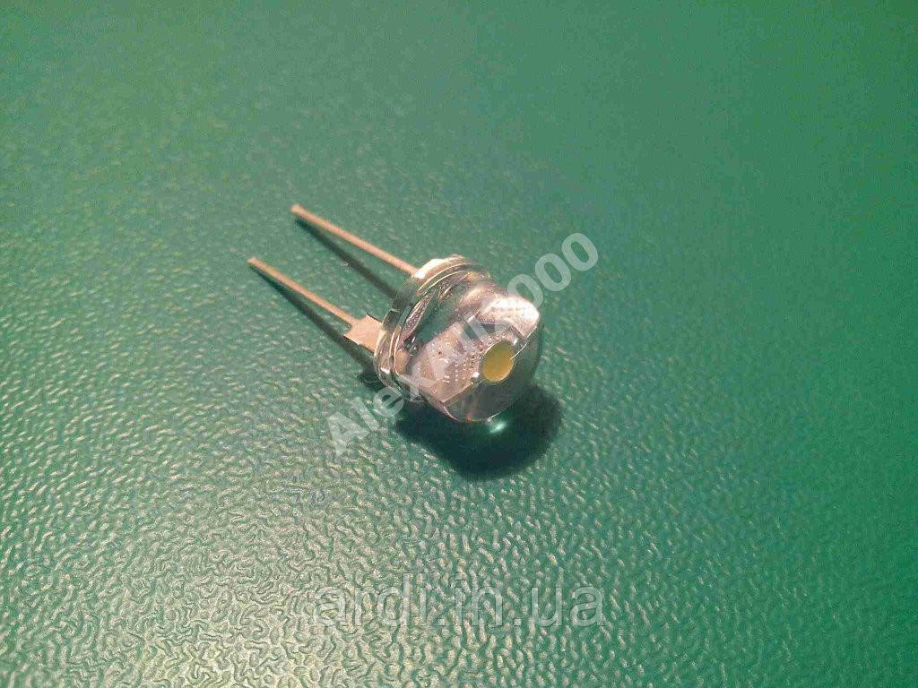 Світлодіод 8м білий, 0.5 Вт, Led 8m 0,5w