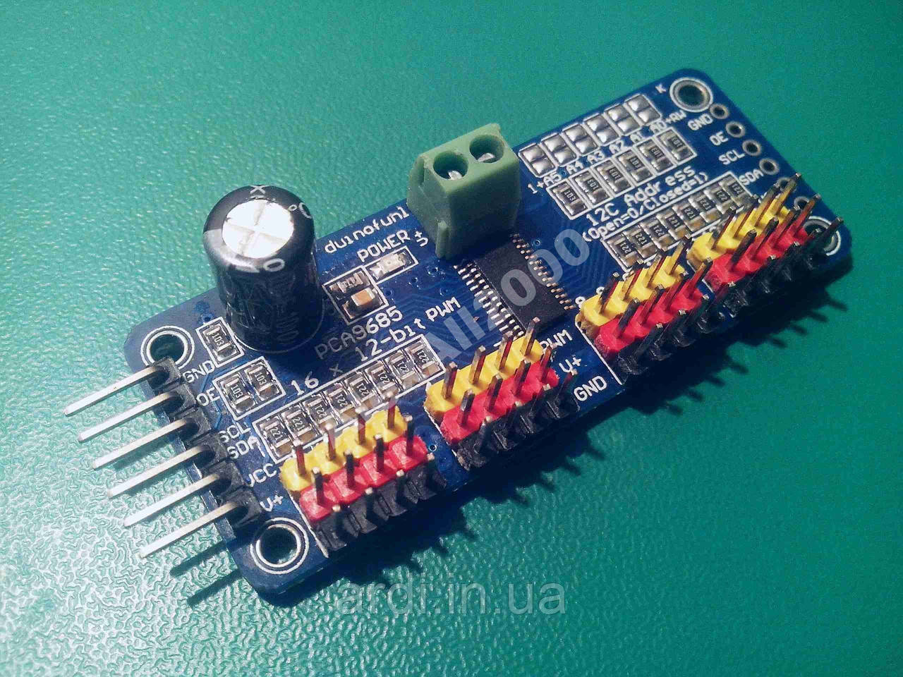 Сервоконтролер PCA9685 16 кан 12 біт ШІМ