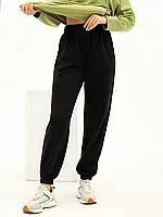 Черные трикотажные спортивные штаны модели джоггер, размер XL