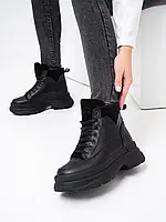 Черные теплые ботинки в спортивном стиле, размер 40