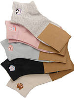 Белые хлопковые носки с вышивкой, размер 38-41