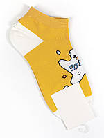 Жовті шкарпетки з космічними мотивами, розмір 37-41