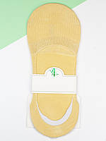 Желтые бамбуковые носки-следки, размер 36-41