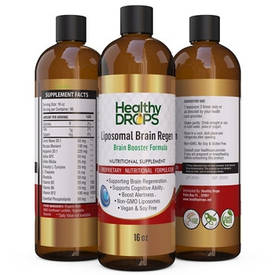 LIPOSOMAL BRAIN REGEN 16 OZ. Ліпосомальна трав'яна формула для регенерації тканин мозку, 480 мл, строк до 12/2026