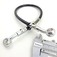 Шланг гальмівний 46 см армований для квадроцикла мотоцикла, штуцер 10/10мм вигин 30*/30*