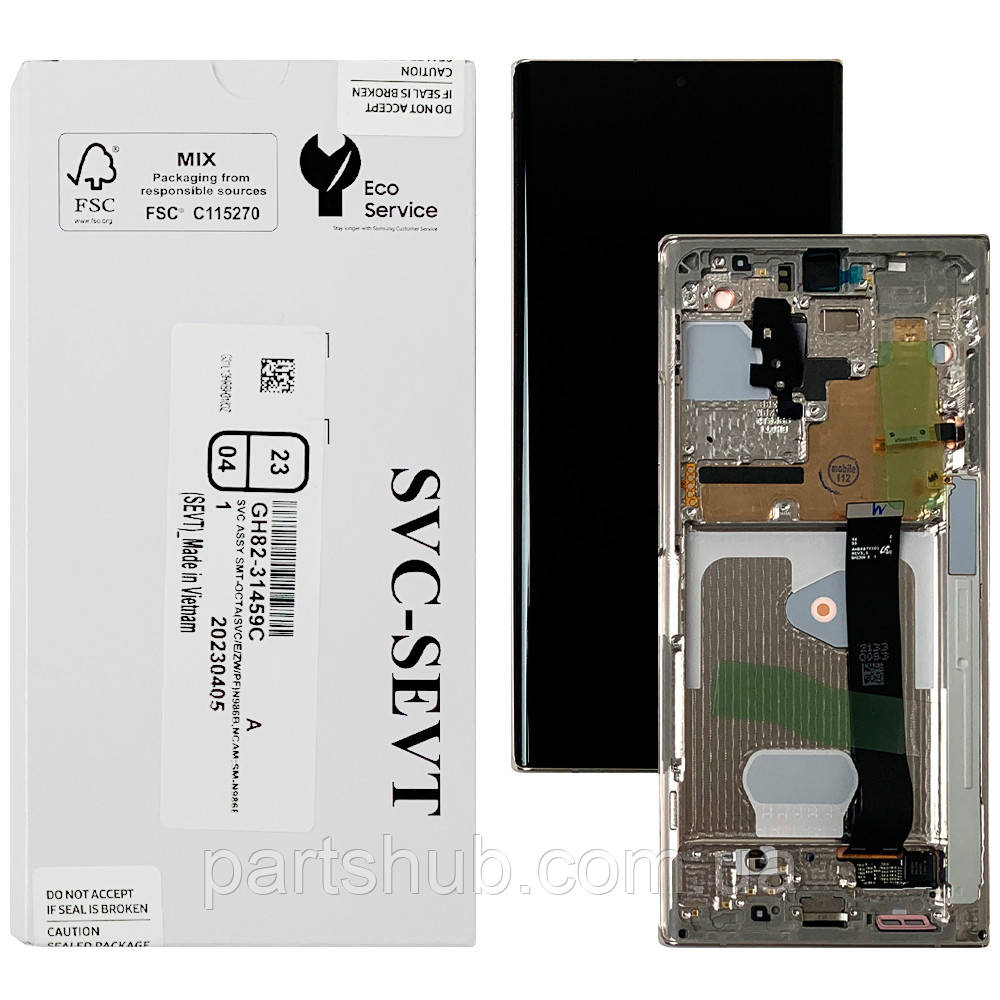 Дисплей (екран) Samsung Galaxy Note 20 Ultra N985 з тачскріном (оригінальний 100% зі сріблястою рамкою), фото 1