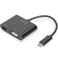 Адаптер DIGITUS USB 3.0 - HDMA+VGA Full HD, M/F, 0.15 m (DA-70858)