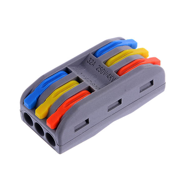 Проходная универсальная клемма РСТ-223 О+Y+В, 3 входа - 3 выхода ...